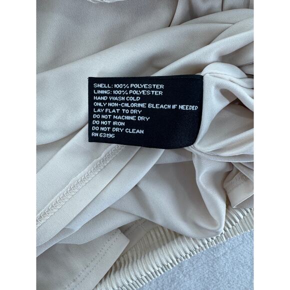 Ivy & Blu Ivory Gold Dress Midi Sleeveless Party Occasion Metallic 6 M - Picture 6 of 11